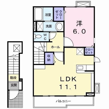 見能林駅 徒歩10分 2階の物件間取画像